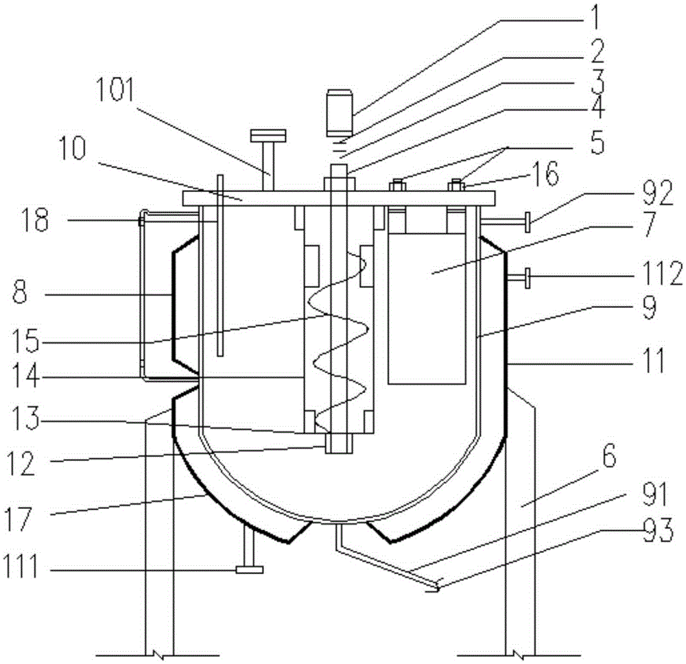 A stirring type fluorination electrolytic cell