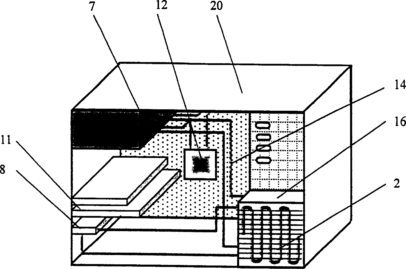 Mini refrigeration system for computer chip heat radiating