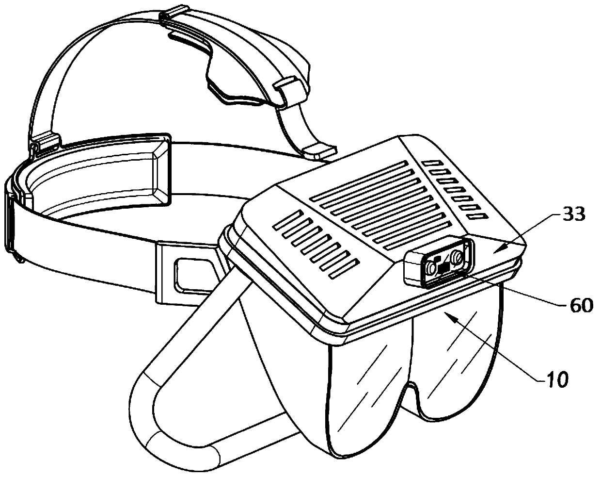 Screen projection device of double-free-form-surface reflection type AR glasses