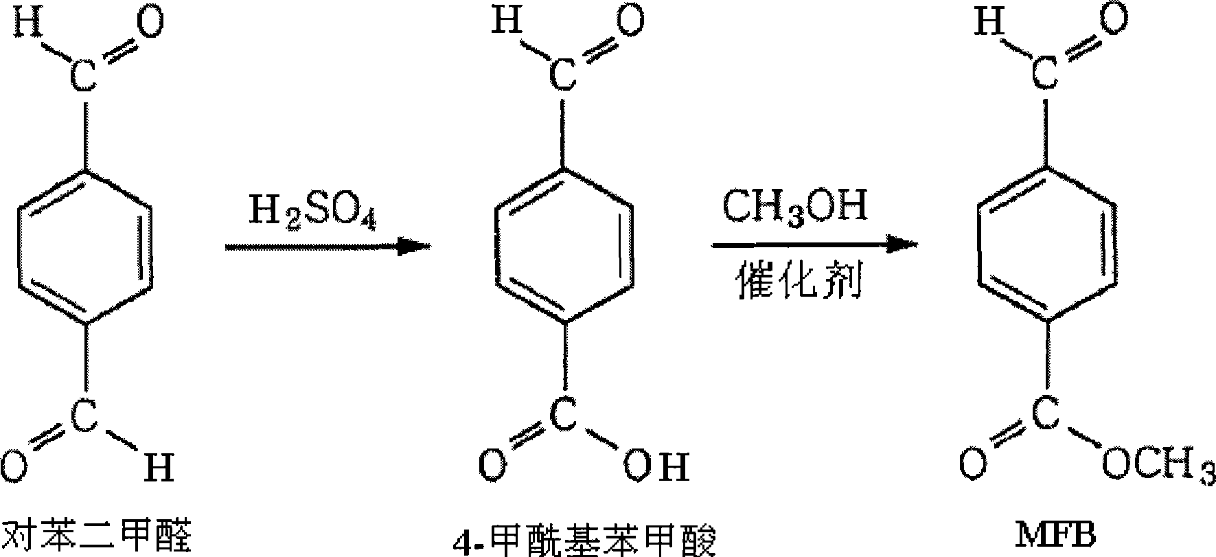 The process of isolating methyl-4-formylbenzoate and dimethylterephtalate