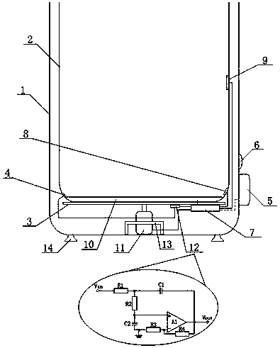 Constant temperature device for surgical flushing liquid