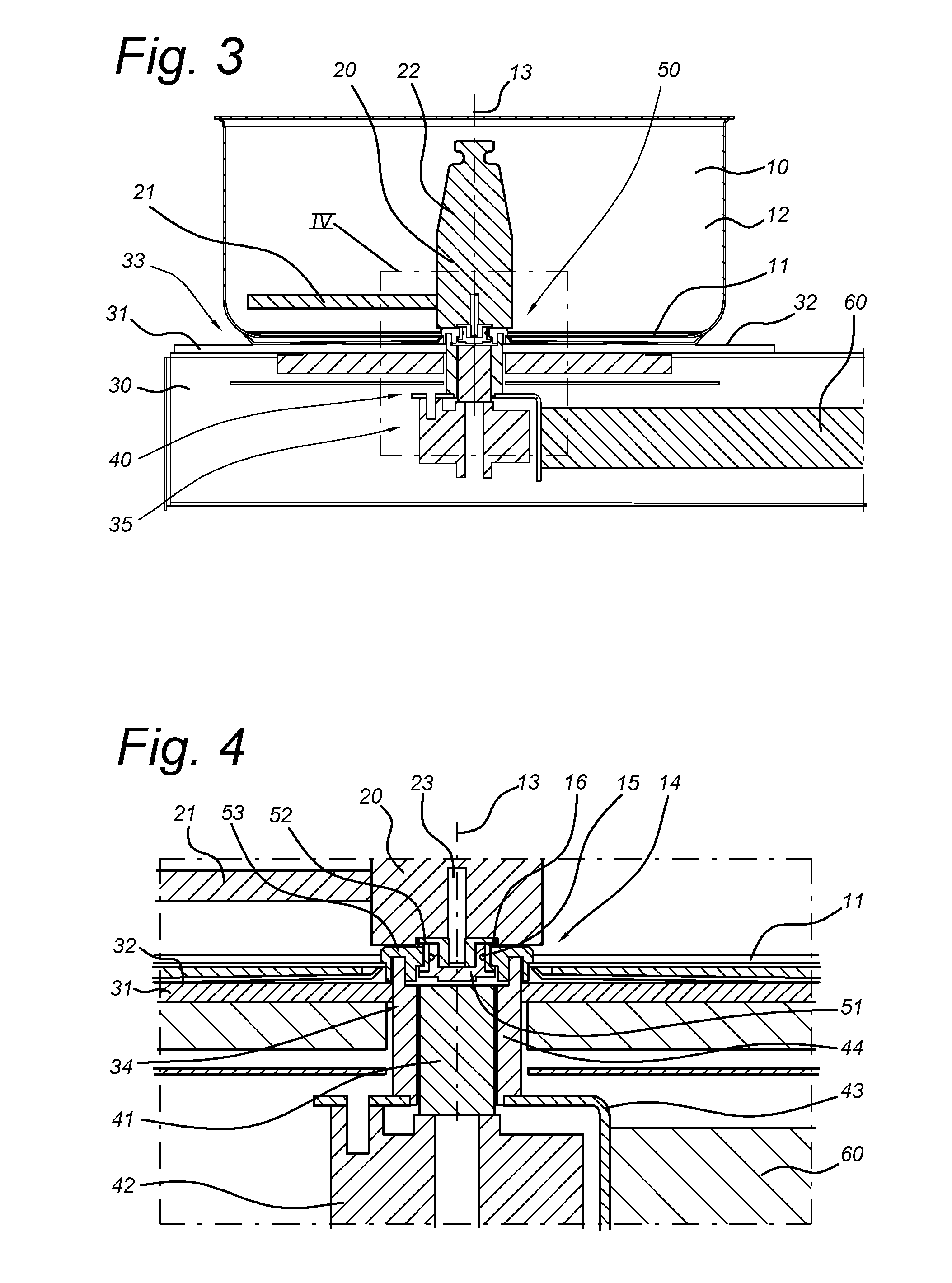 Cooking stove having a drive assembly for driving a food processing assembly in a pan