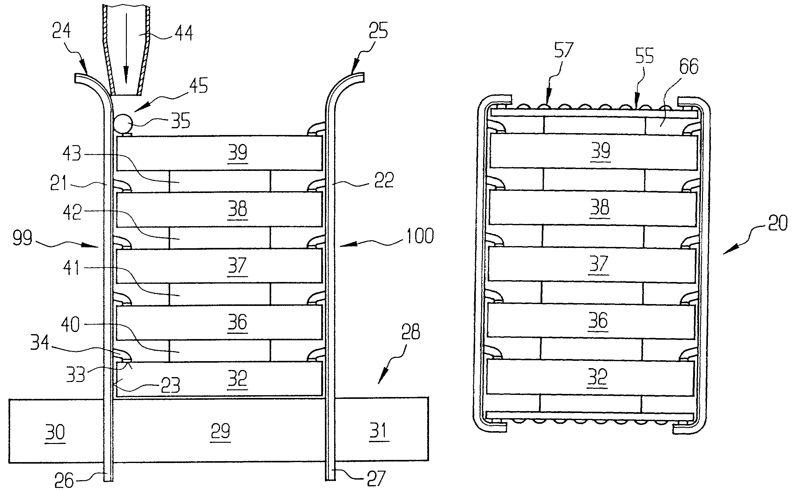 Process for the formation of a spatial chip arrangement and spatial chip arrangement