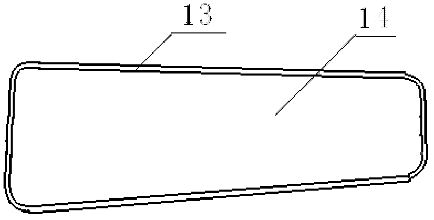 Core of composite rib box molding mold of helicopter rudder and manufacturing method of core