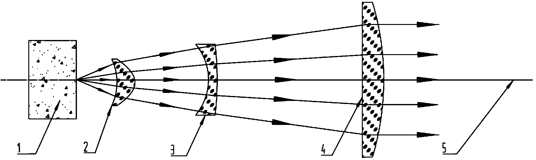 Collimating and beam expanding device for semiconductor laser sources of laser radar