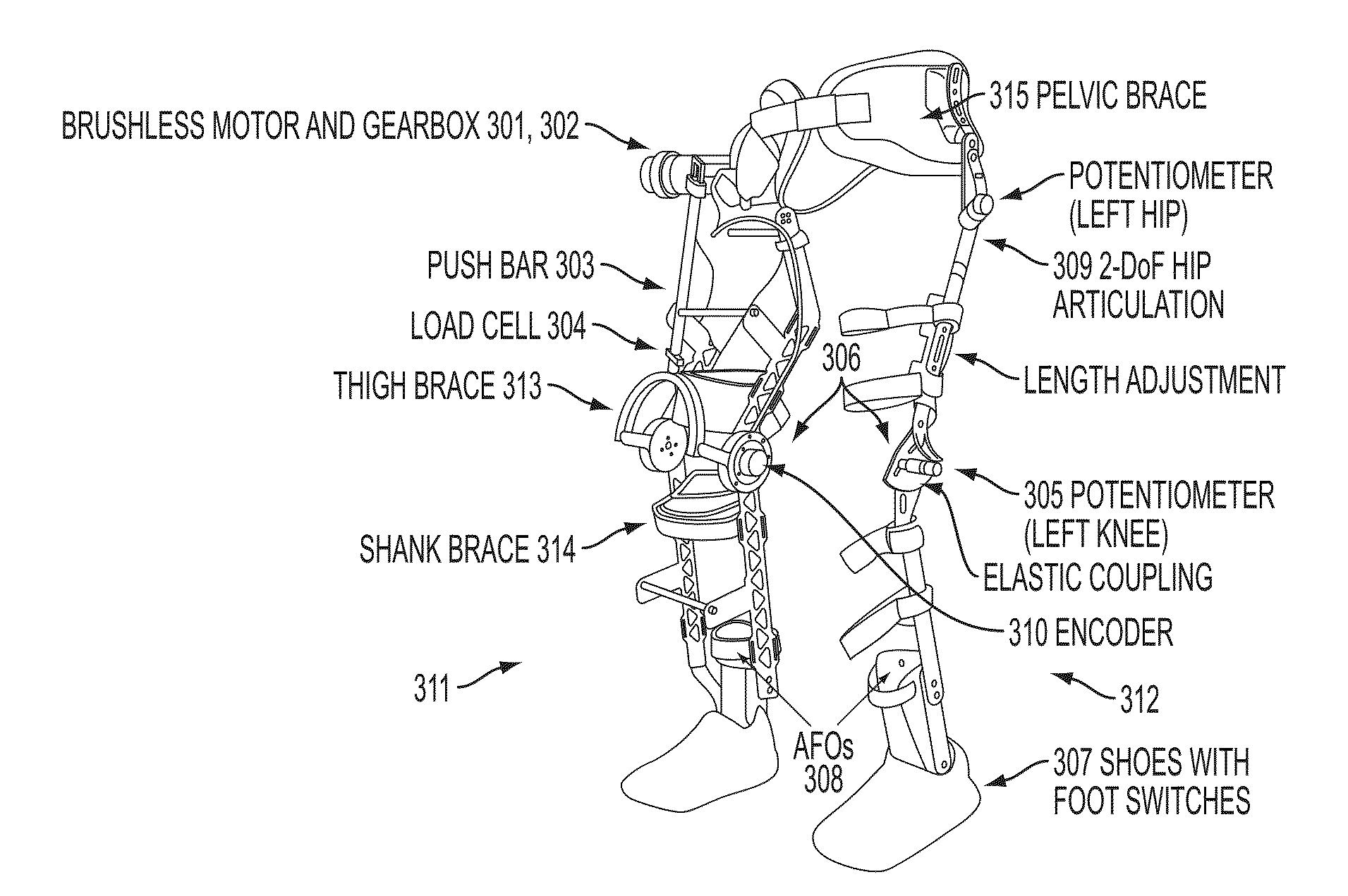 Lower extremity exoskeleton for gait retraining