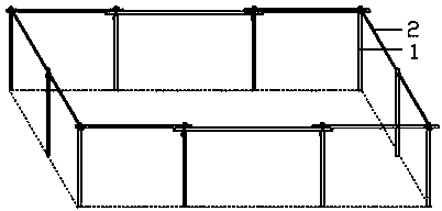 Fence for preventing damage of striped flea beetles to Chinese cabbages