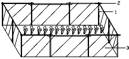 Fence for preventing damage of striped flea beetles to Chinese cabbages