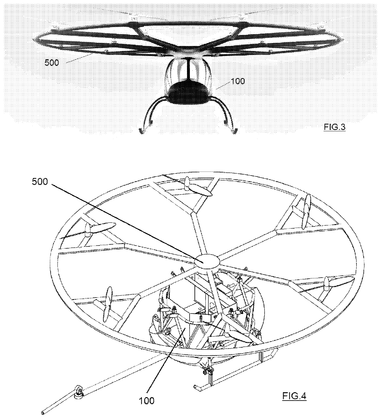Air-Transportable Device For Projecting Pressurised Liquid