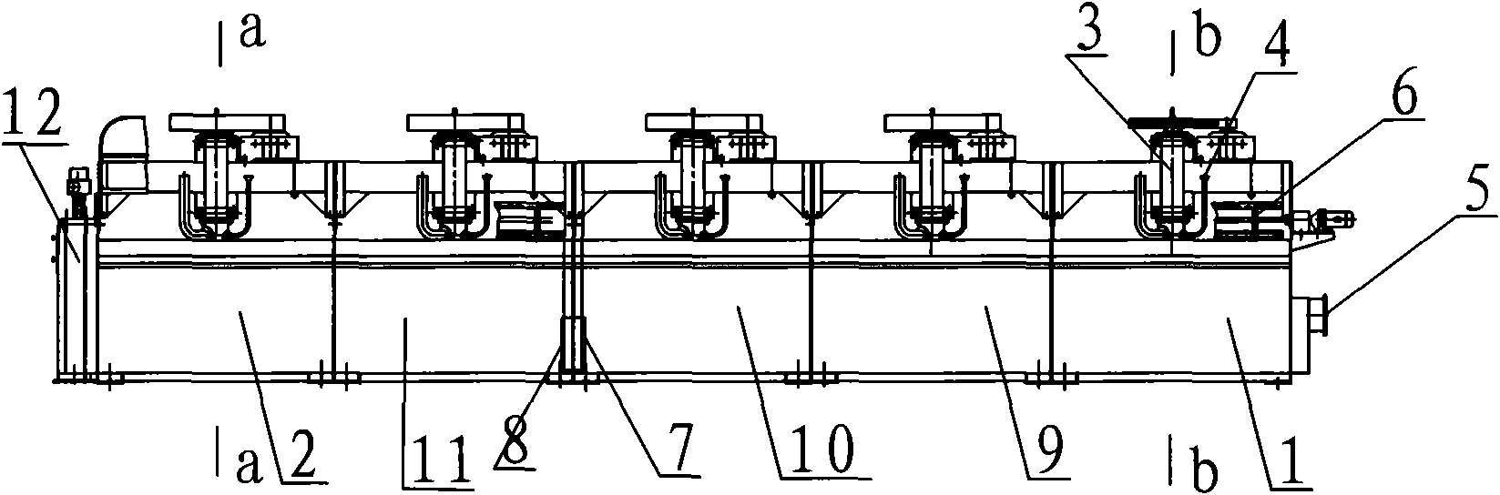 Three-product coal slurry flotation machine and system