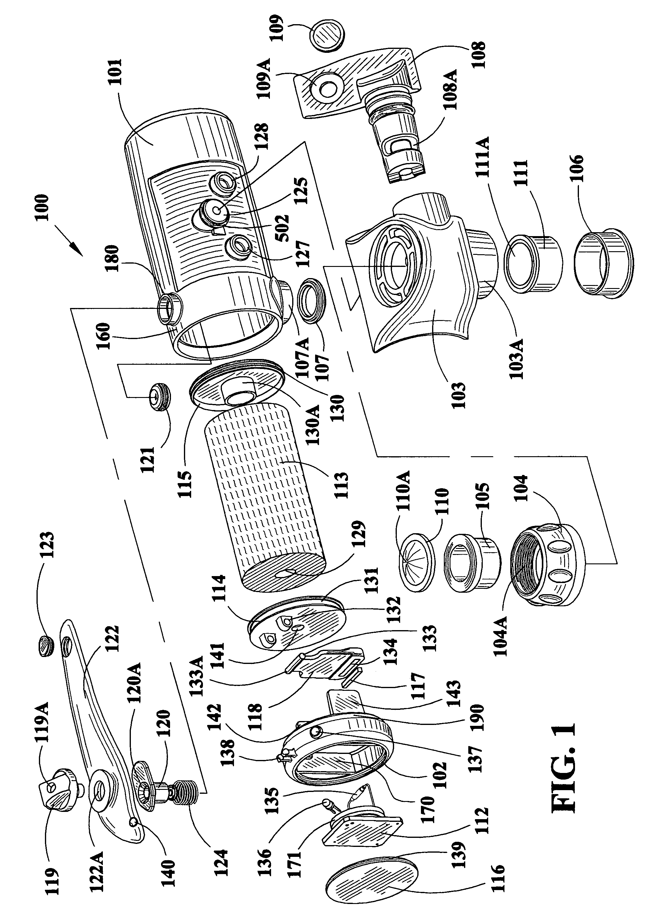 Faucet-mounted water filtration device including gate position sensor