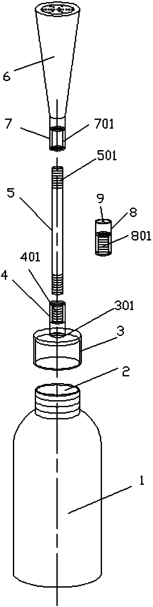 Manual pollination device for two-end double-selection kiwi fruit