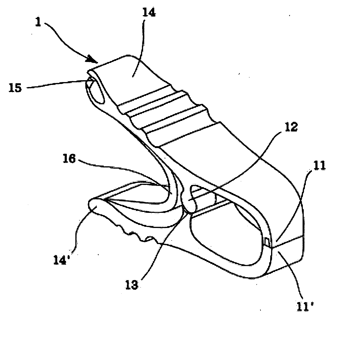 One-piece elastic clamp device