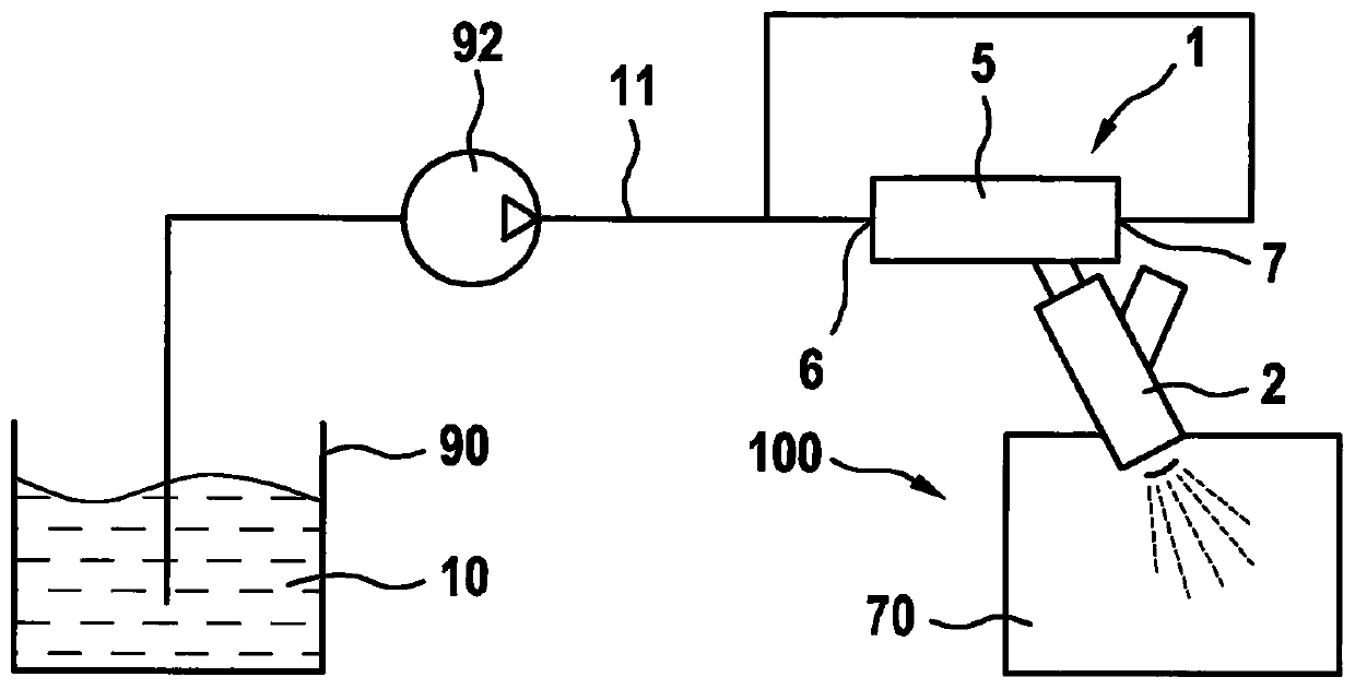 Water injection device for internal combustion engine and internal combustion engine