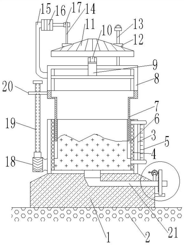An agricultural grain storage device