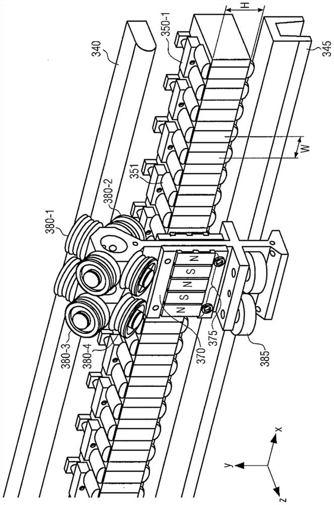 Linear conveyor system with minimum conveyor pitch