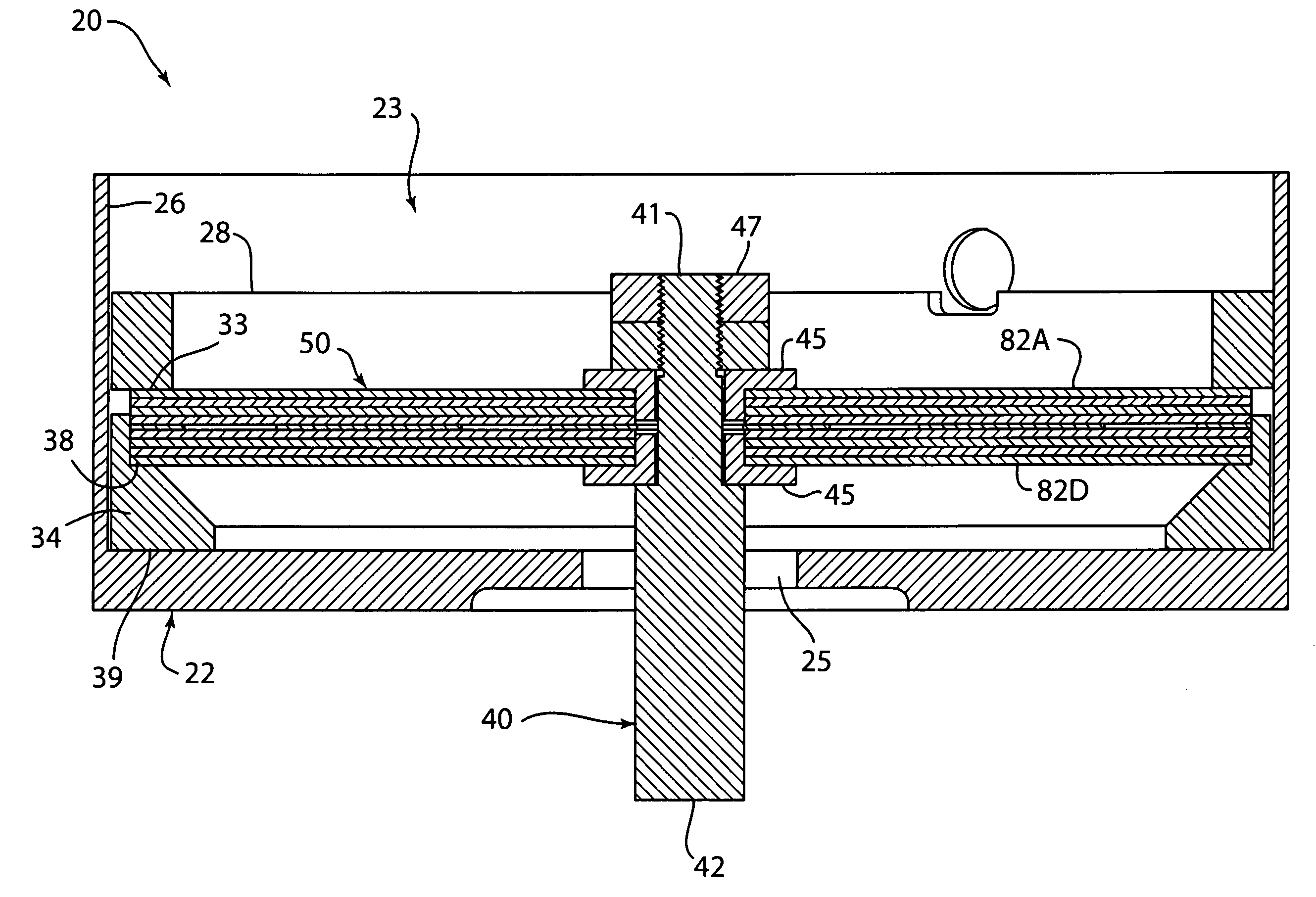 Piezoelectric actuator having minimal displacement drift with temperature and high durability