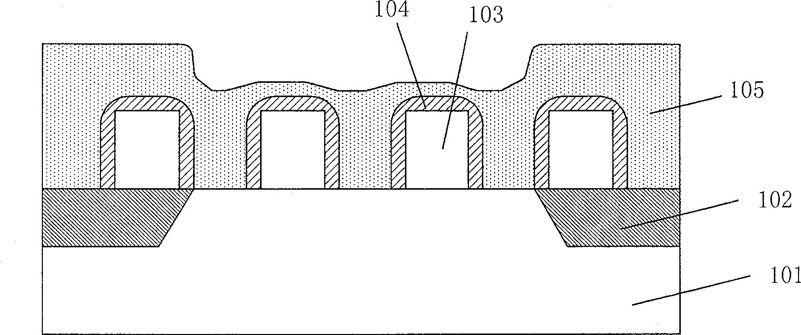 Polycrystalline silicon self-aligning plug manufacture method