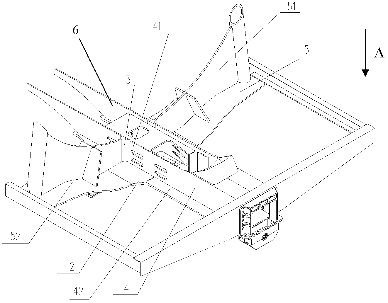 Traction and bolster center plate structure of railway tank car