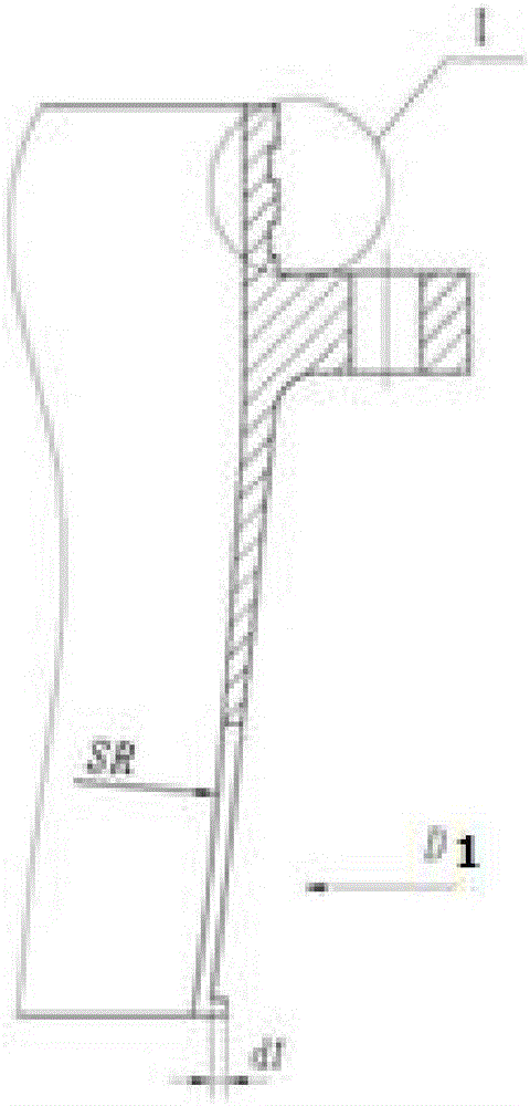 Equator installation spherical pressure container mounting flange structure and preparation method thereof