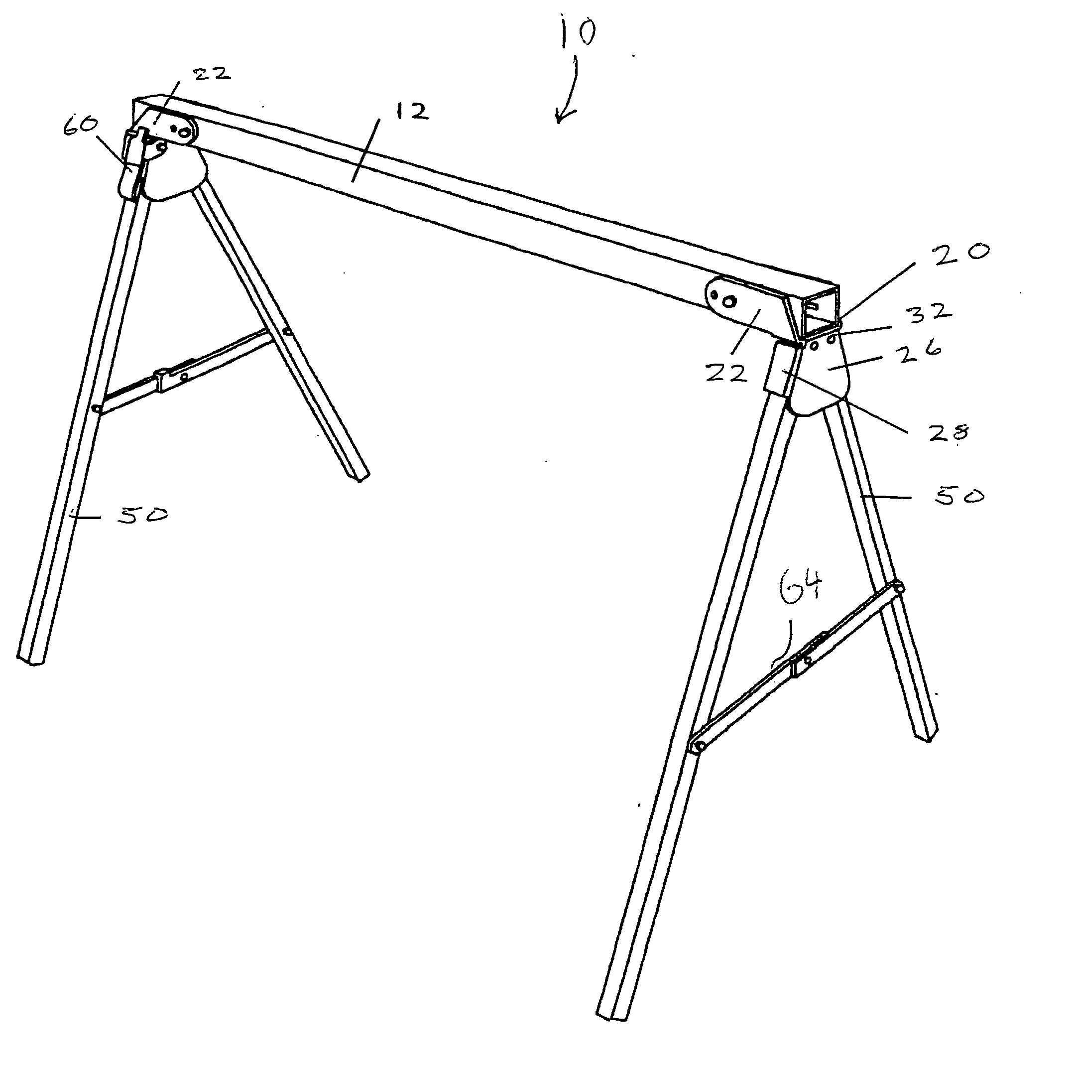 Collapsible support assembly