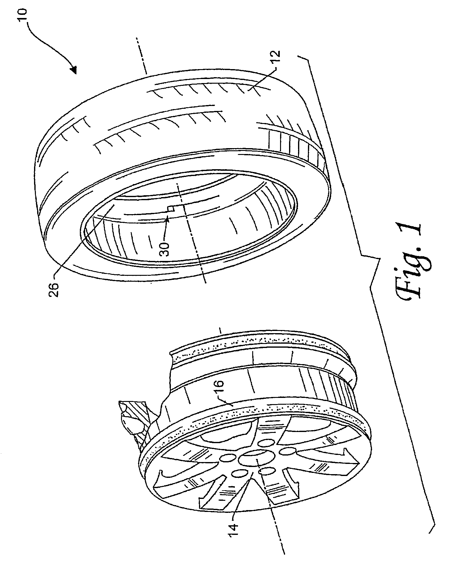 Tire electronics assembly having a multi-frequency antenna