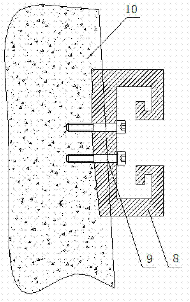 LED lamp for tunnel illumination and mounting method of LED lamp