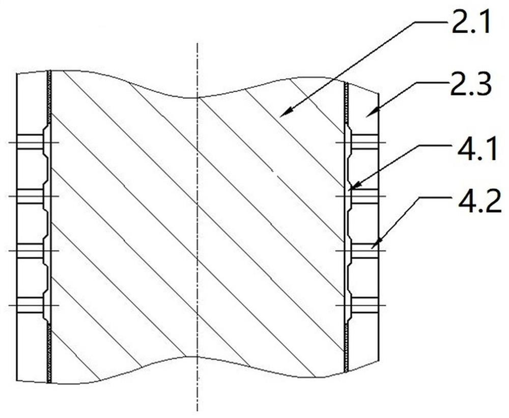 Hollow inner cooling ventilation structure assembly of salient pole motor rotor