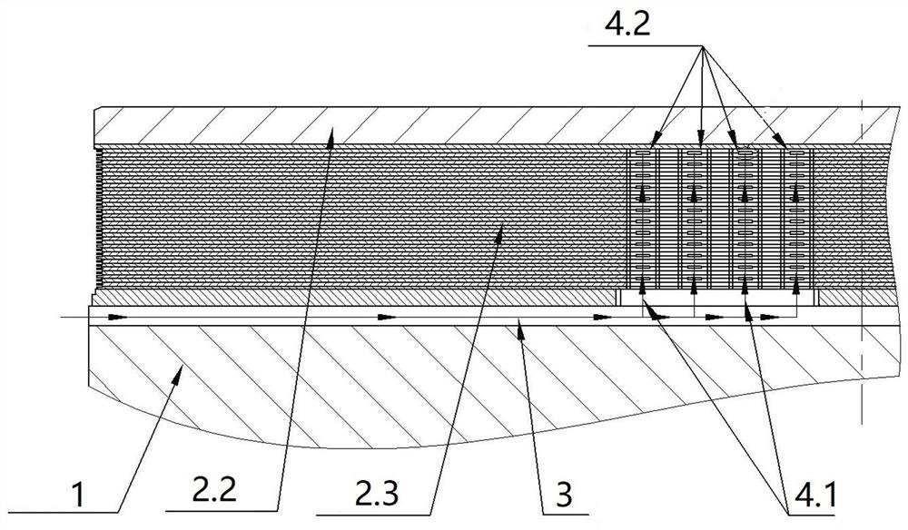 Hollow inner cooling ventilation structure assembly of salient pole motor rotor