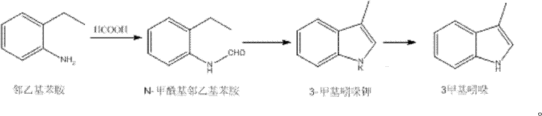 Synthetic method of 3-methyl indole