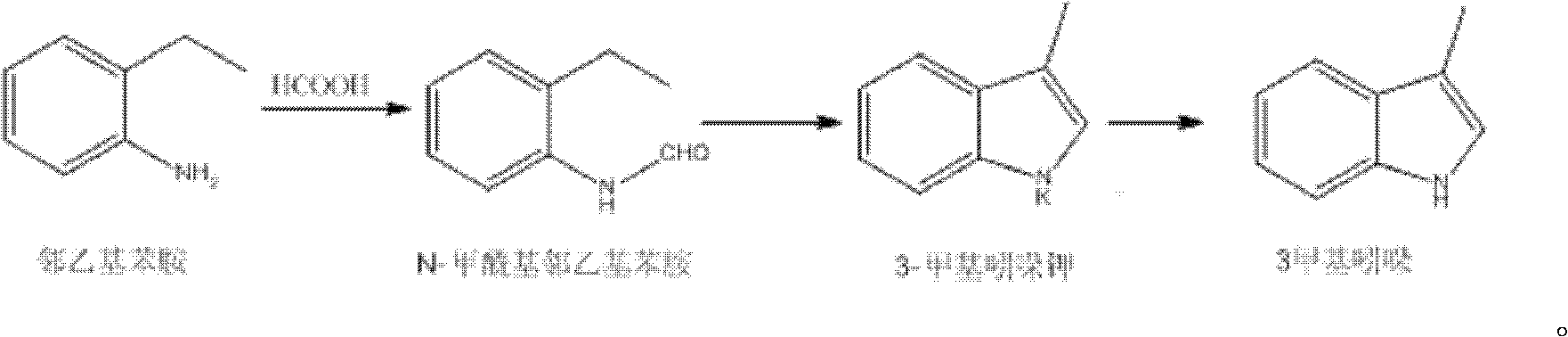 Synthetic method of 3-methyl indole