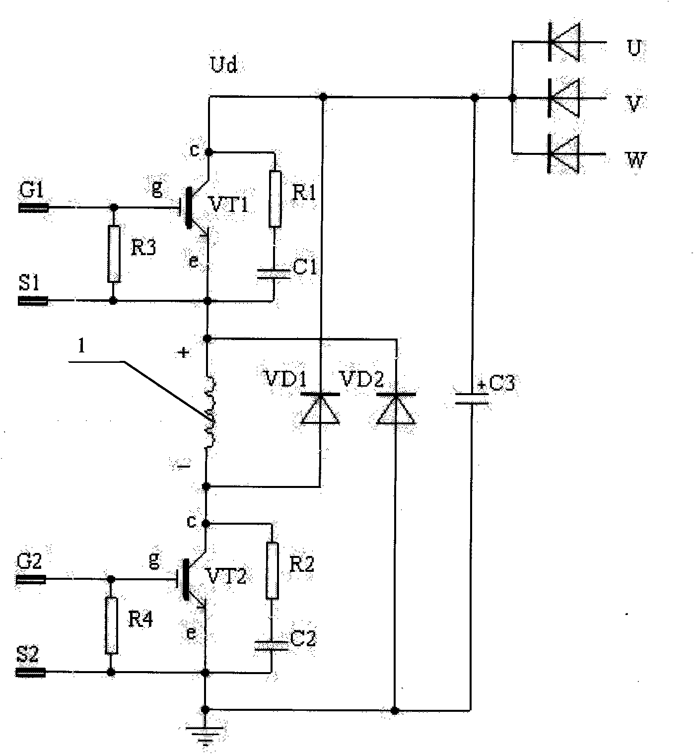IGBT (insulated gate bipolar transistor) based drive circuit of control rod control system