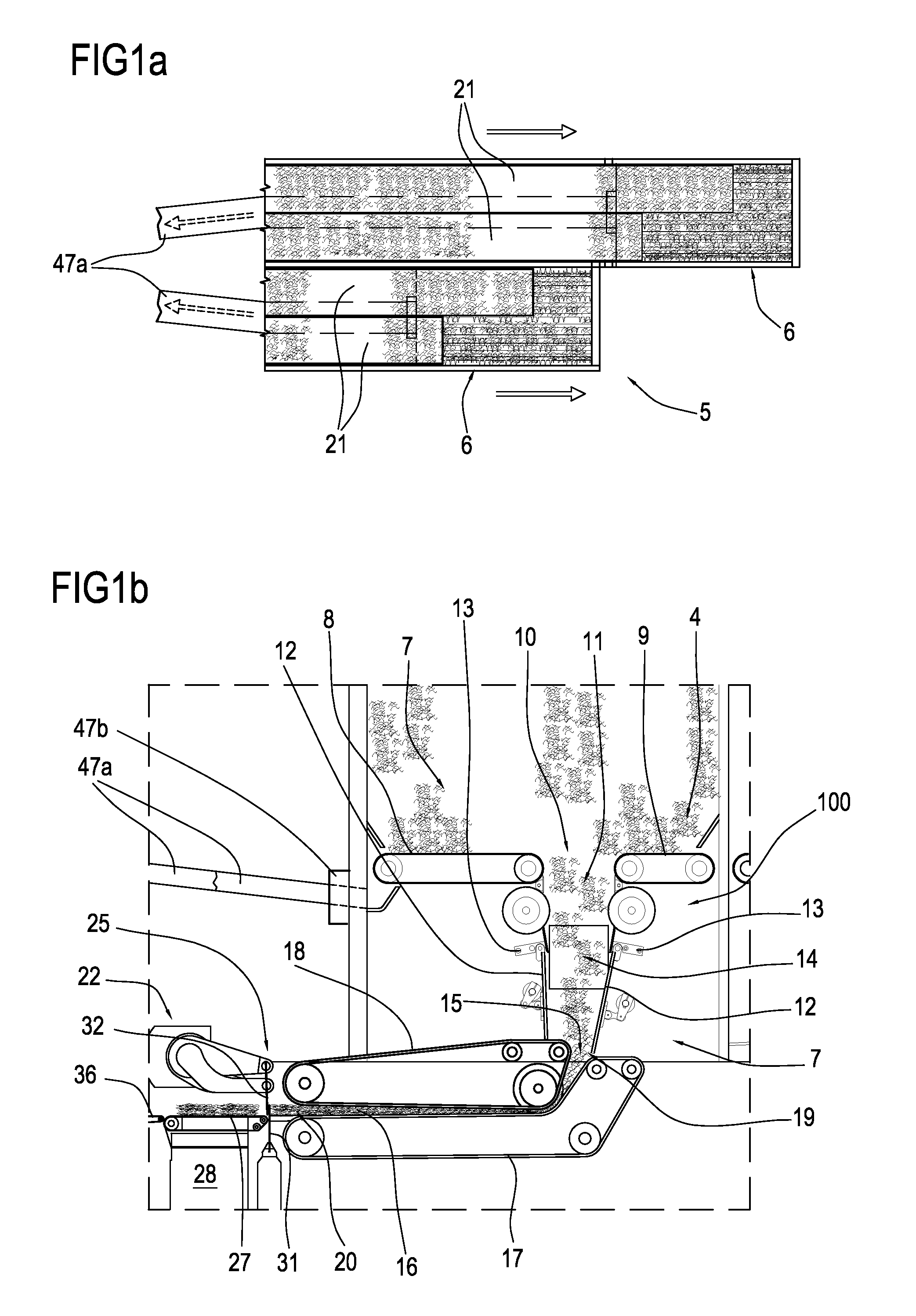 Method and machine for producing bags containing fiber material