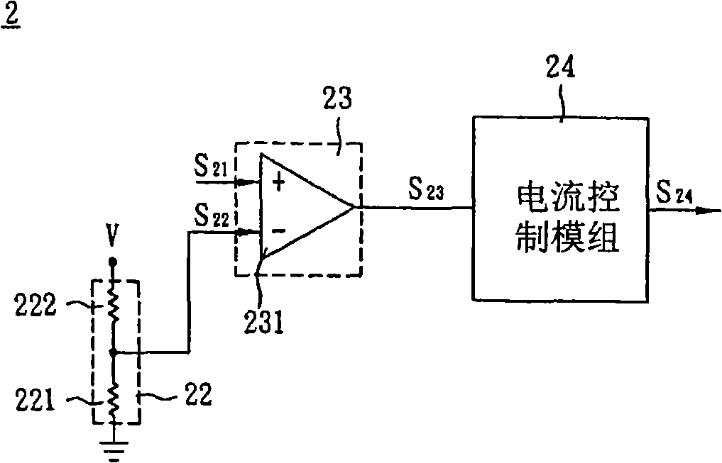 Device for controlling current and method thereof