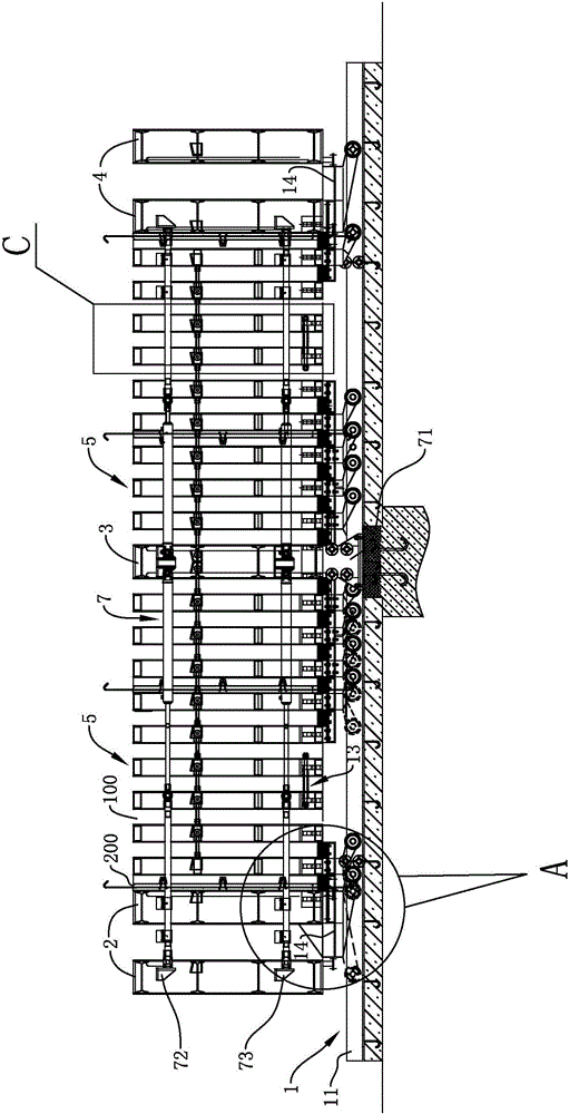 Battery-mold equipment for prefabricated parts and standing mold production method utilizing same