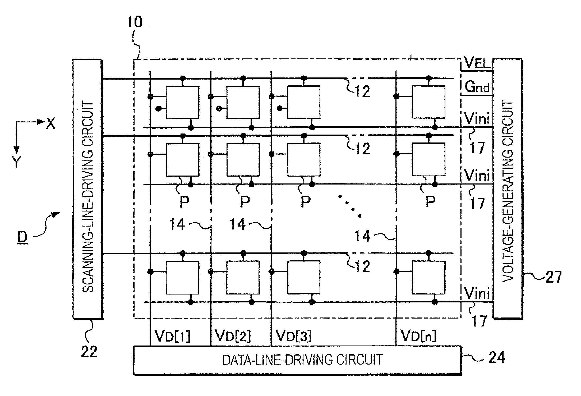 Method for driving pixel circuit, electro-optic device, and electronic apparatus