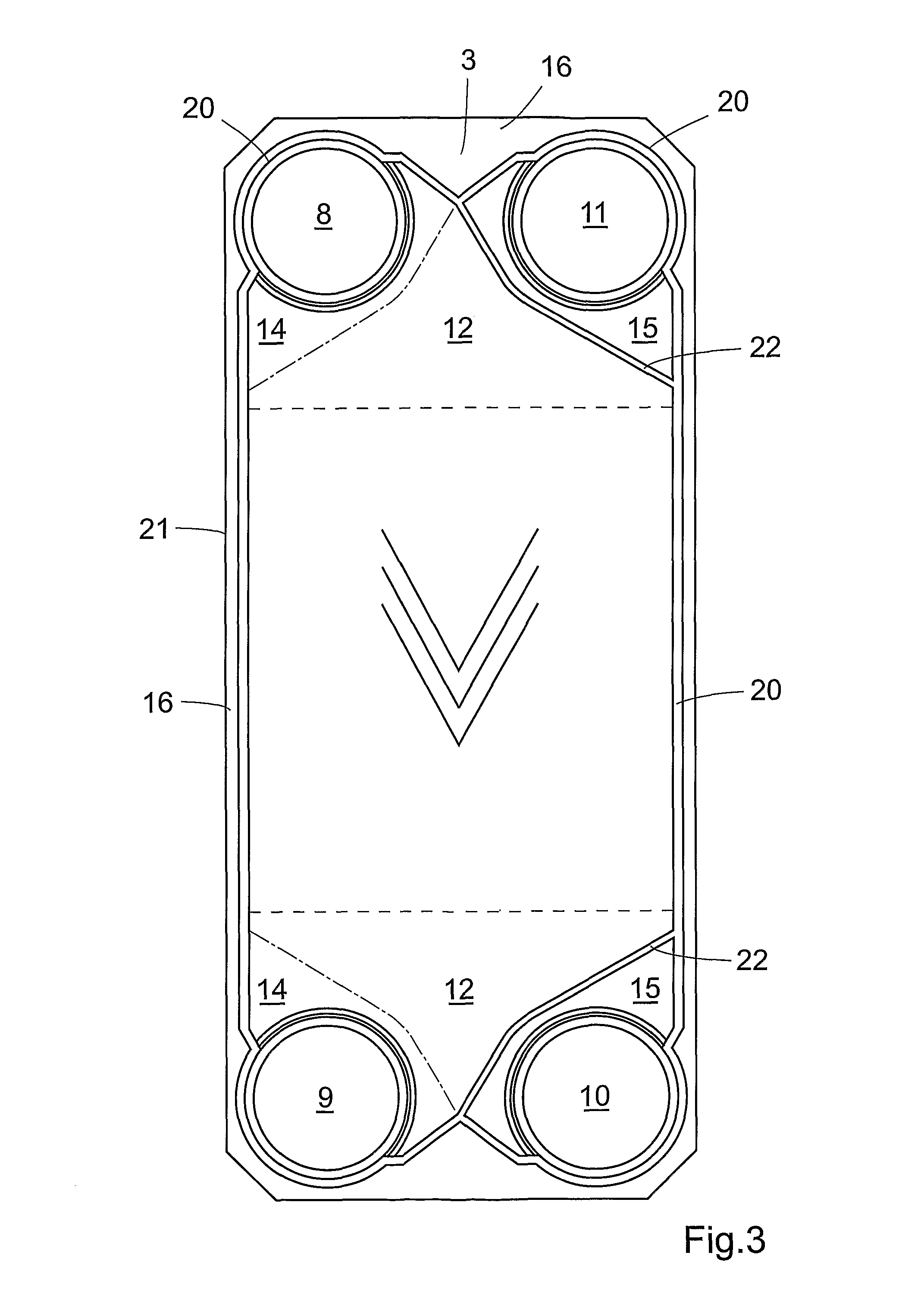 Plate and gasket for plate heat exchanger