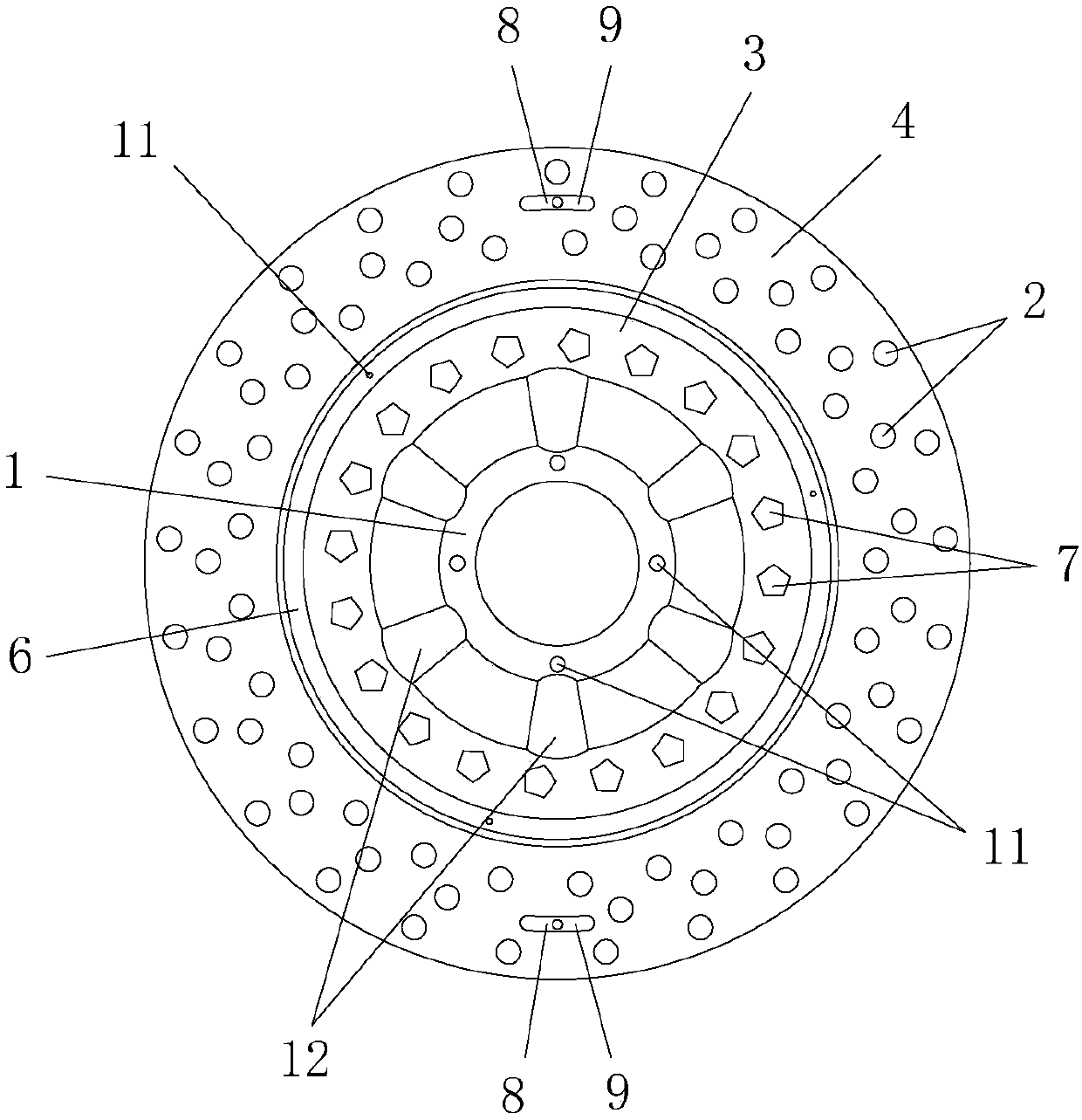 Disc brake disc used for two-wheel vehicle and disc brake lock thereof