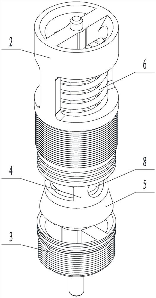 Erosion-resistant normally-open type inner blowout prevention valve