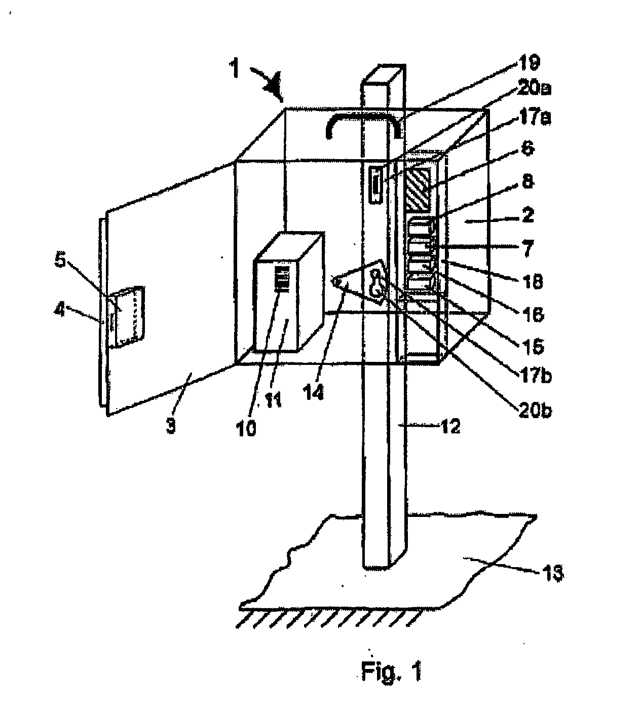 Device and method for the automatic handover of goods