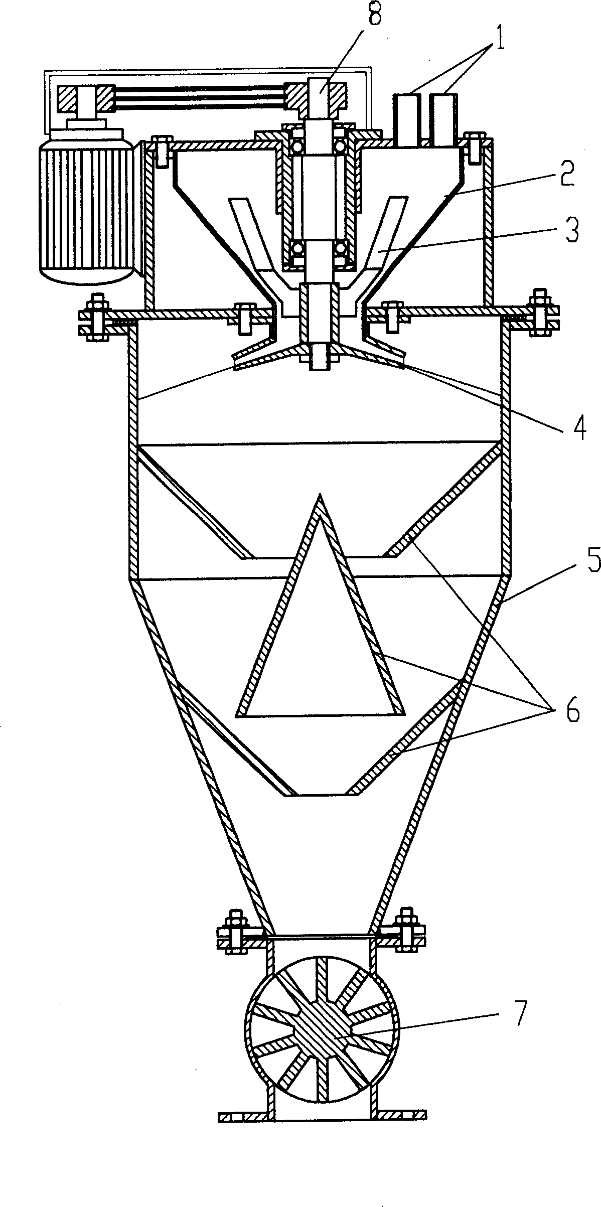 Solid powder continuous mixing machine