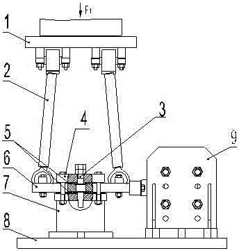 Fatigue test method and device for automobile thrust rod assembly