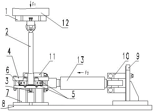 Fatigue test method and device for automobile thrust rod assembly