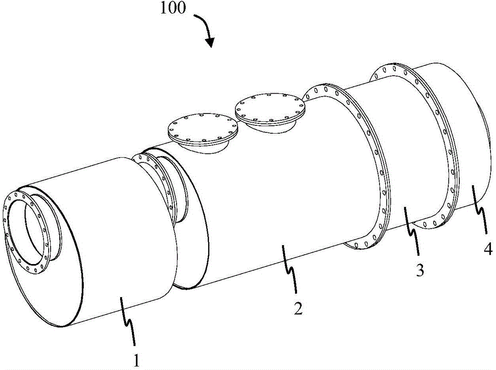 Hybrid tube and exhaust gas treatment device