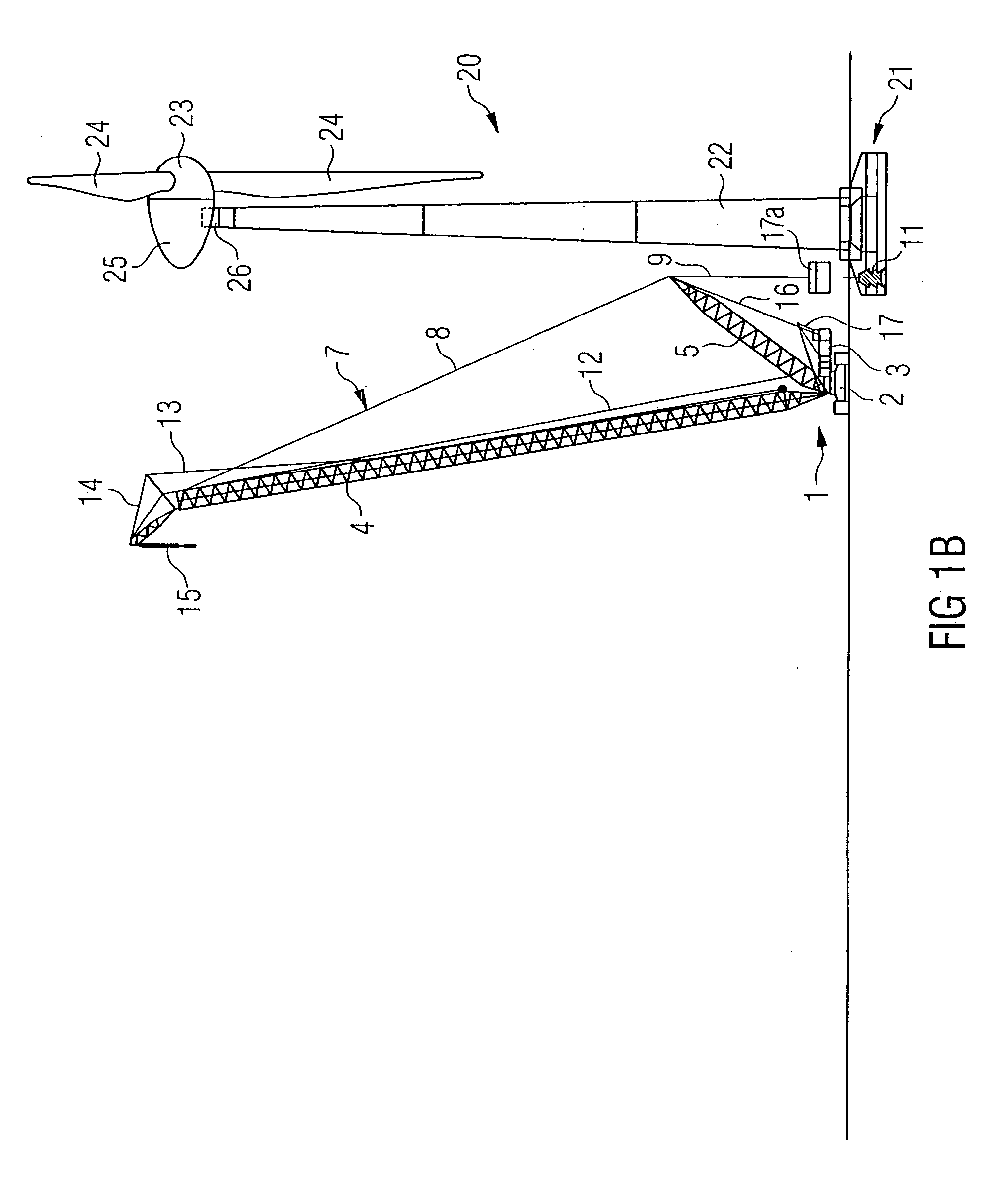 Mobile crane with stationary counterweight