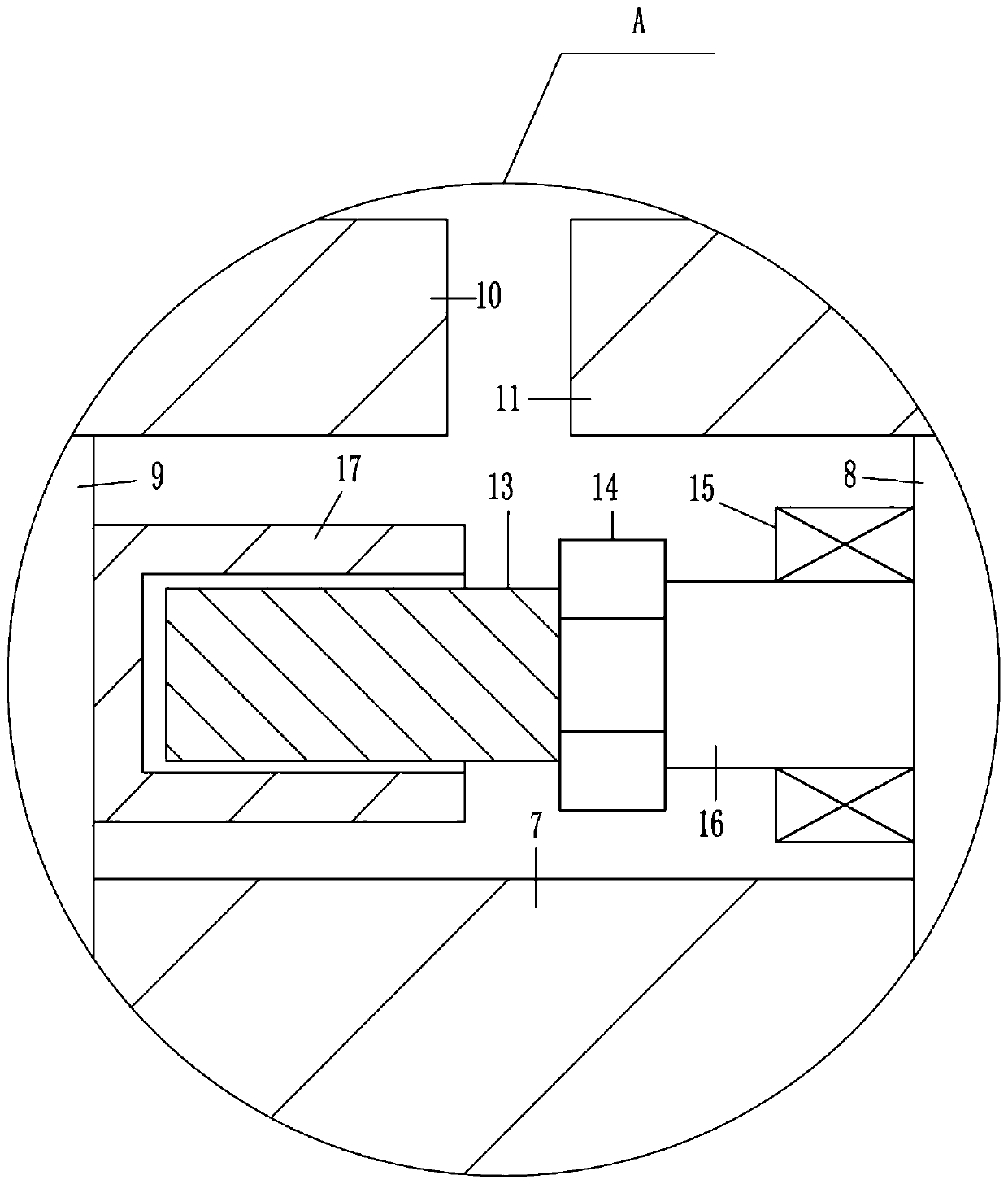 A pouring mold placement device for iron and steel manufacturing