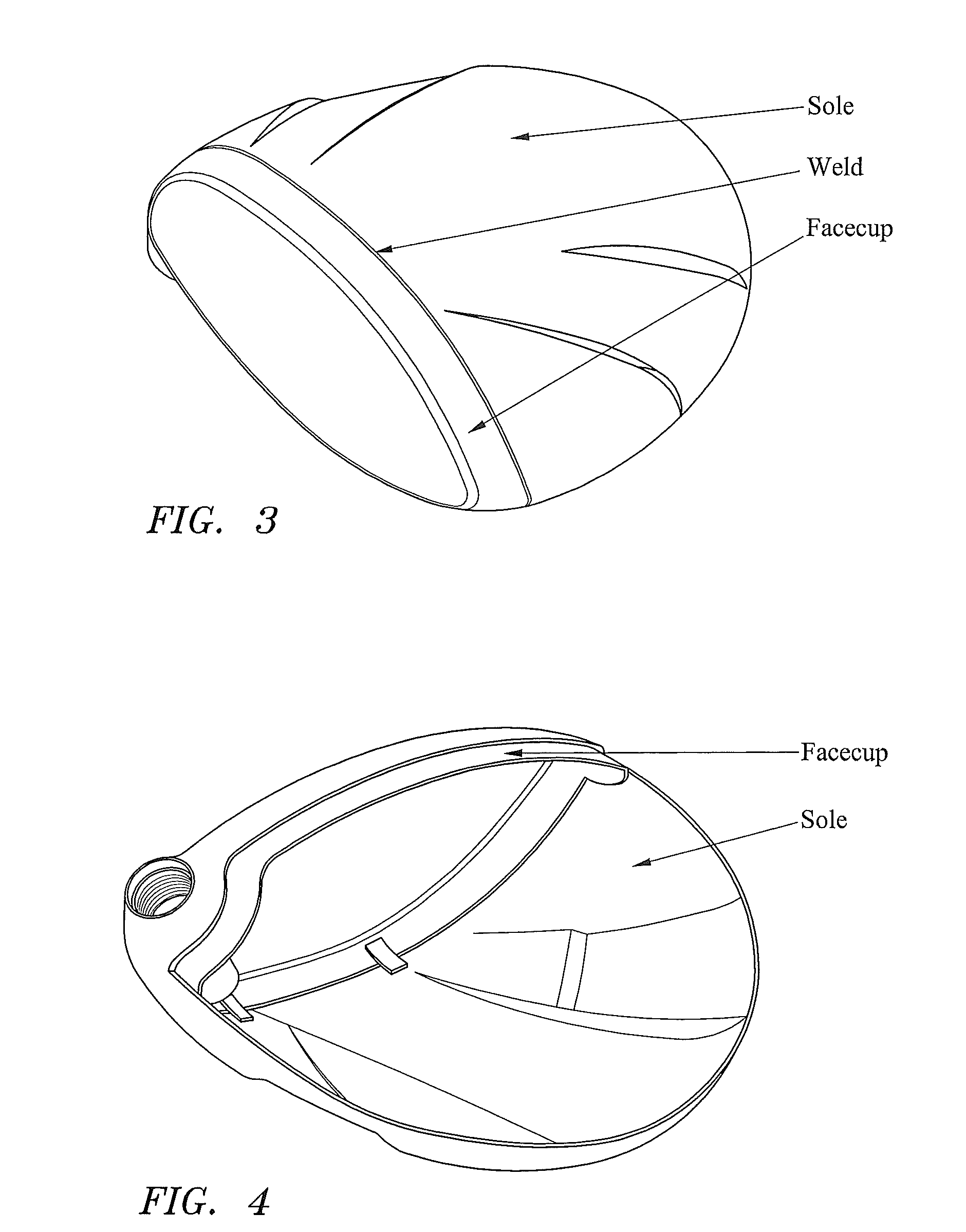 Multiple material golf club head and a method for forming a golf club head