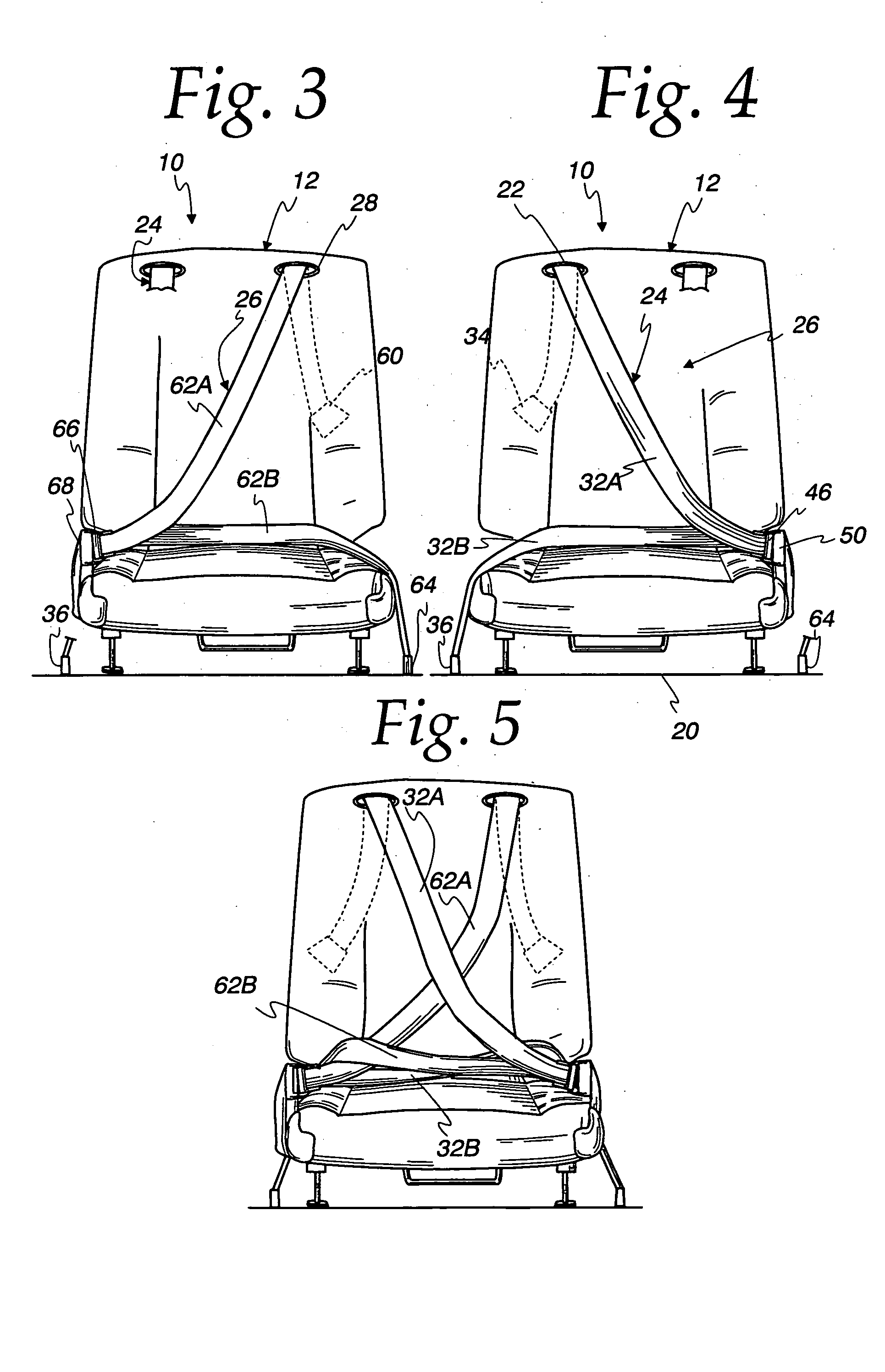 Configurable vehicle restraint system having variable anchor points