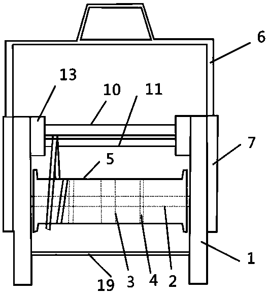 Cable coiling device of sliding clinometer