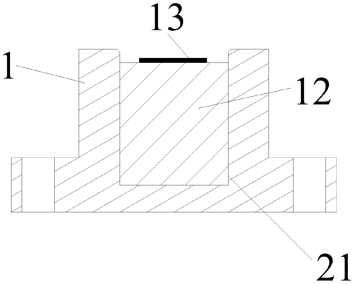 Titanium alloy foil miniature piece ultrasonic vibration rubber forming device and forming method